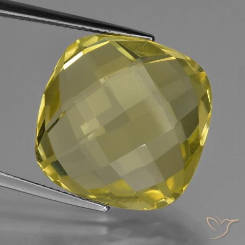 24.91ct Натуральный Ананас желтый Кварц, Подушка, VVS-VS