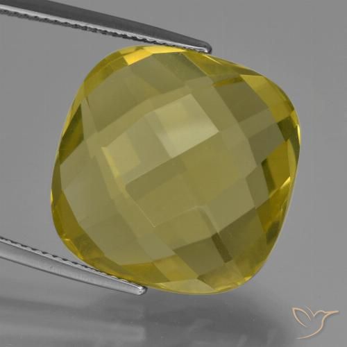 27.40ct Натуральный Ананас желтый Кварц, Подушка, VVS-VS