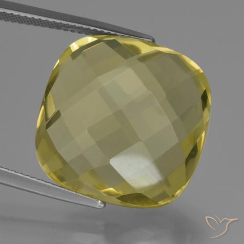 26.72ct Натуральный Светло-желтый Кварц, Подушка, Чистота VVS