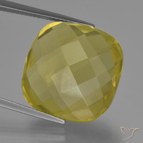 26.50ct Натуральный Ананас желтый Кварц, Подушка, Чистота VS