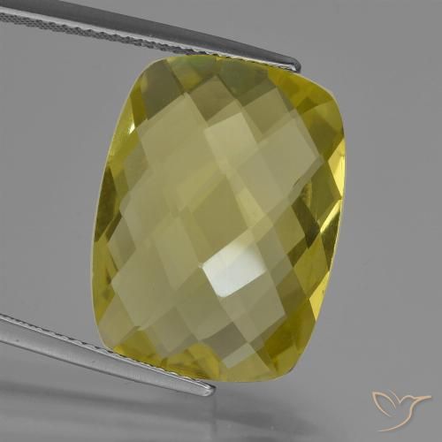 15.21ct Натуральный Ананас желтый Кварц, Подушка, Чистота VVS