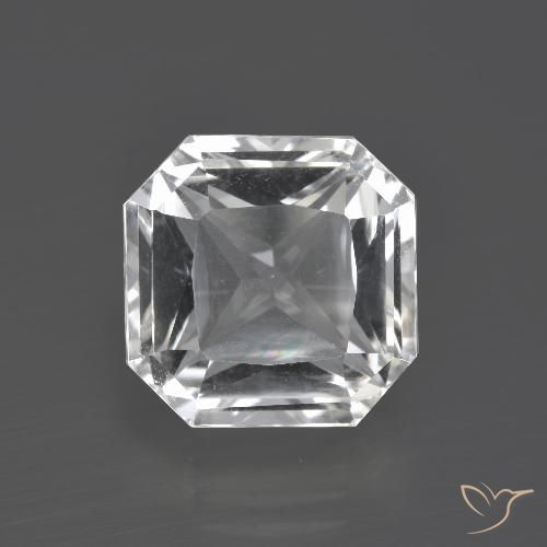 8.02ct Натуральный Ясно Белый Кварц, Изумрудная огранка, VVS-VS