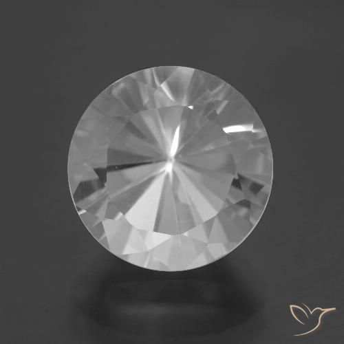 7.37ct Натуральный Белый Кварц, Круглый, VVS-VS
