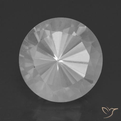 8.79ct Натуральный Белый Кварц, Круглый, VVS-VS