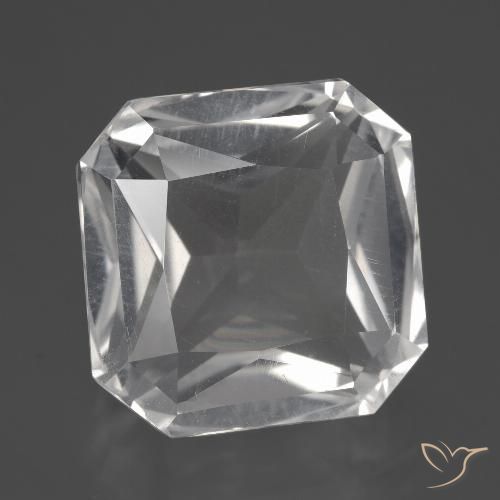 11.27ct Натуральный Ясно Белый Кварц, Изумрудная огранка, VVS-VS