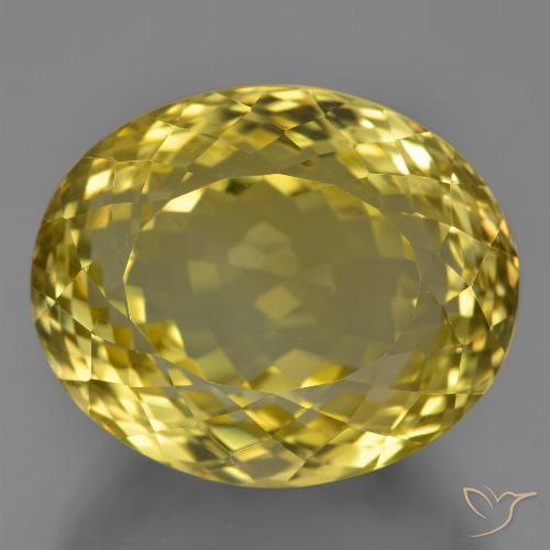 28.14ct Натуральный Средний желтый Кварц, Овал, Чистота VVS
