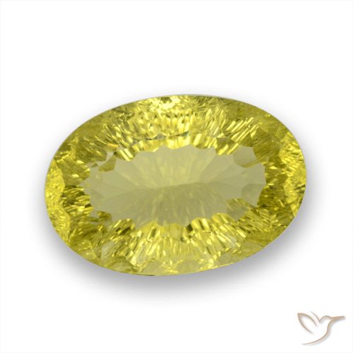 26.58ct Натуральный Средний желтый Кварц, Овал, Чистота VVS