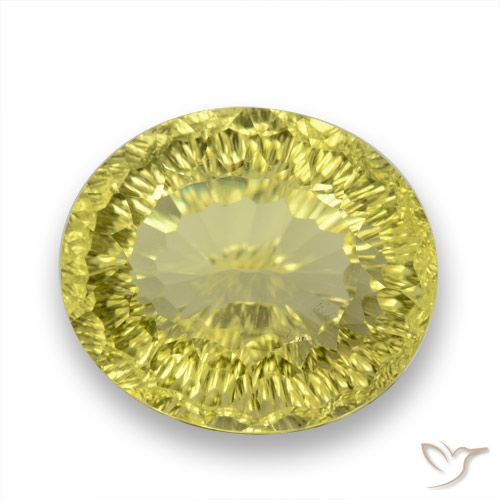 31.29ct Натуральный Средний желтый Кварц, Овал, Чистота VVS