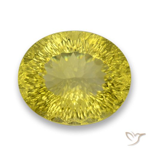 41.57ct Натуральный Светло-желтый Кварц, Овал, Чистота VVS