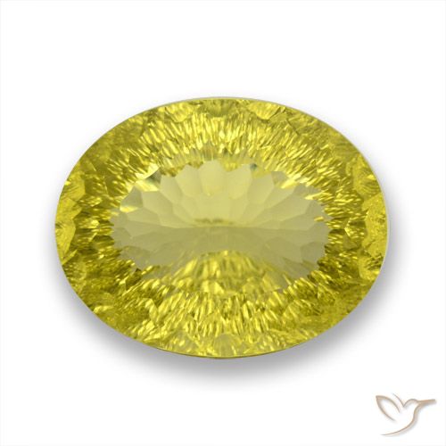 61.96ct Натуральный Ананас желтый Кварц, Овал, Чистота VVS