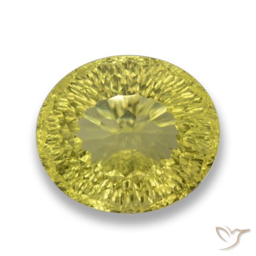 29.40ct Натуральный Средний желтый Кварц, Овал, Чистота VVS