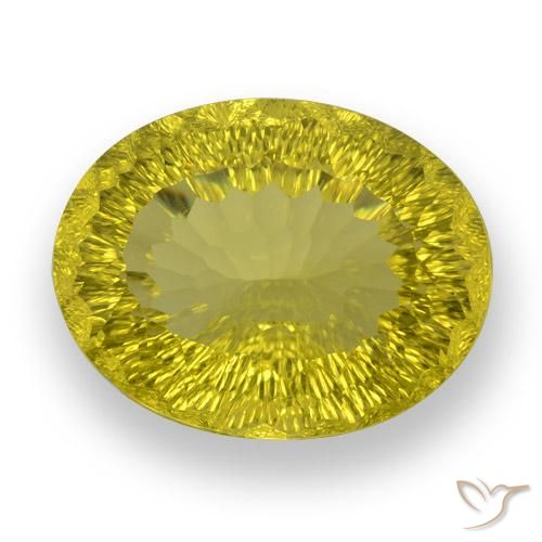 57.99ct Натуральный Насыщенный желтый Кварц, Овал, Чистота VVS