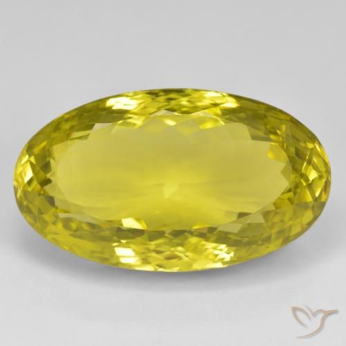 56.02ct Натуральный Средний желтый Кварц, Овал, Чистота VVS
