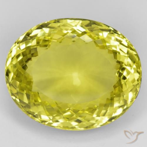 48.95ct Натуральный Средний желтый Кварц, Овал, Чистота VVS