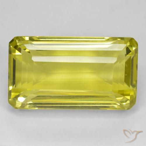 41.42ct Натуральный Средний желтый Кварц, Изумрудная огранка, Чистота VVS