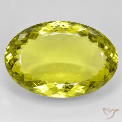 94.12ct Натуральный Ярко-желтый Кварц, Овал, Чистота VVS