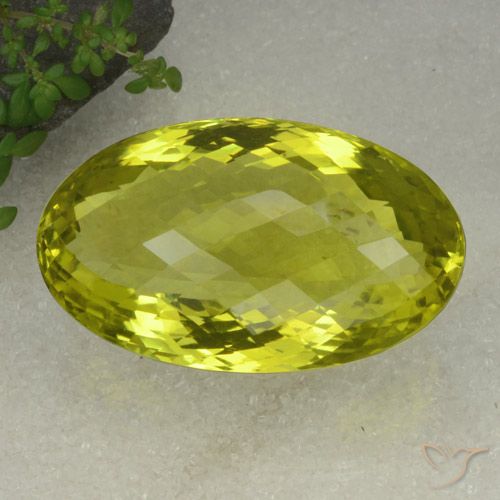 130.99ct Натуральный Лимонно-желтый Кварц, Овал, Чистота VVS