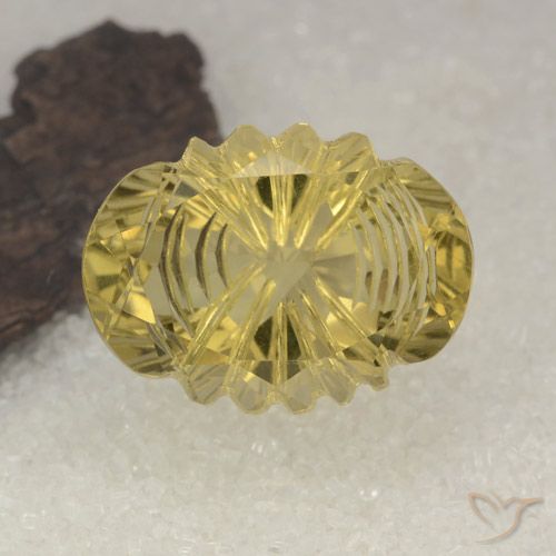 14.86ct Натуральный Среднее золото Кварц, Овал, Прозрачный