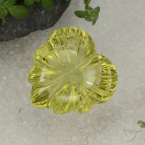 15.29ct Натуральный Светло-желтый Кварц, причудливая, Прозрачный