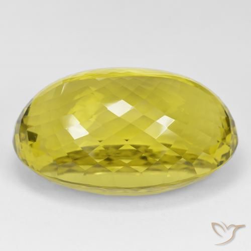 90.42 карата, натуральный Medium Dark-Yellow Кварц, Овал, Чистота VVS