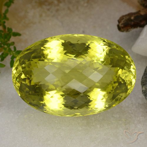 115.73ct Натуральный Ярко-желтый Кварц, Овал, Чистота VVS