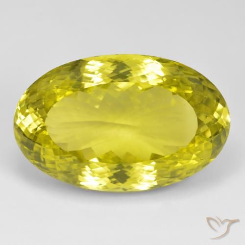 71.43ct Натуральный Средний желтый Кварц, Овал, Чистота VVS
