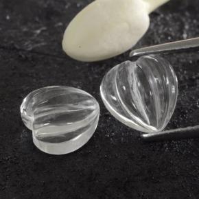 3.22 карата, натуральный Ясно Белый Кварц, Форма сердца, Прозрачный