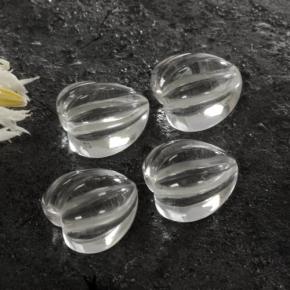 6.30 карата, натуральный Белый Кварц, Форма сердца, Прозрачный