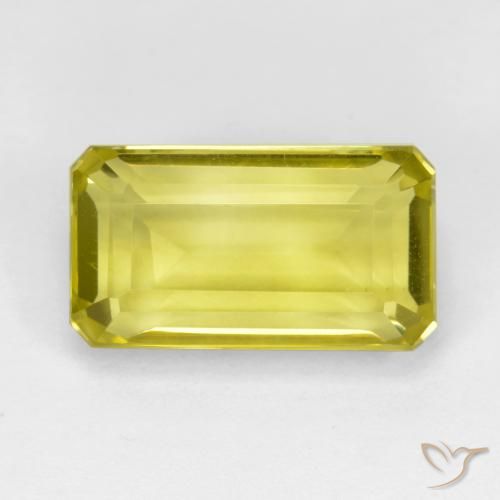 5.20ct Натуральный Ананас желтый Кварц, Изумрудная огранка, VVS-VS
