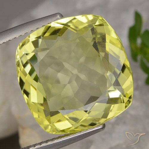 14.34ct Натуральный Светло-желтый Кварц, Подушка, Чистота VVS