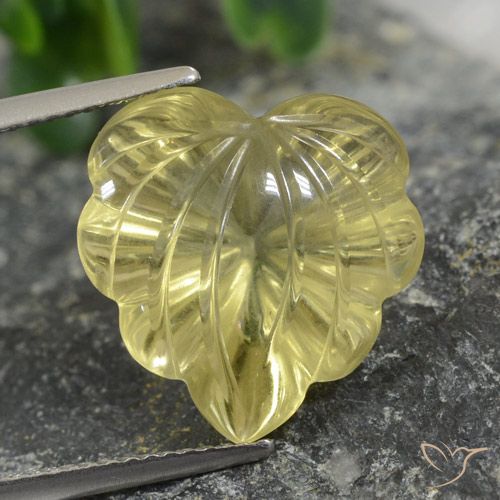 10.42ct Натуральный Средне-светло-желтый Кварц, Огранка Цветок, Прозрачный
