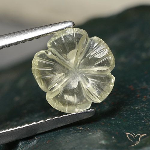 1.83ct Натуральный Светло-желтый Кварц, Огранка Цветок, Прозрачный