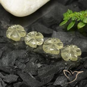 5.12 карата, натуральный Светло-желтый Кварц, Огранка Цветок, Прозрачный