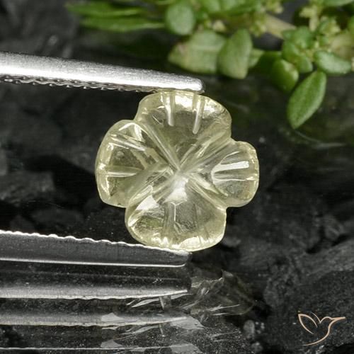 1.22ct Натуральный Палевый Кварц, Огранка Цветок, Прозрачный