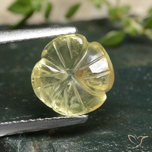 2.33ct Натуральный Средний желтый Кварц, Огранка Цветок, Прозрачный