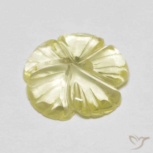 3.80 карата, натуральный Medium Light-Yellow Кварц, Огранка Цветок, Прозрачный
