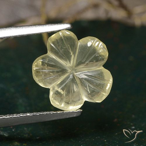 1.97ct Натуральный Средний желтый Кварц, Огранка Цветок, Прозрачный