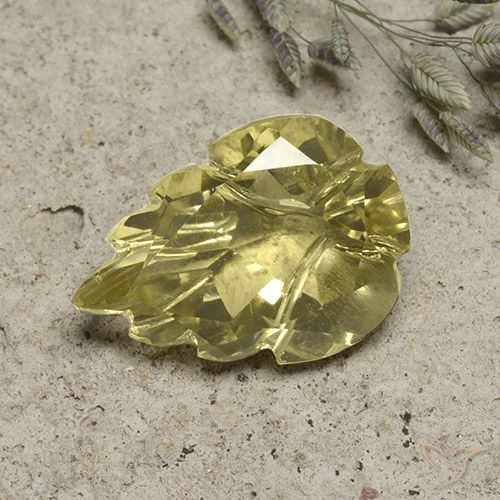 10.32ct Натуральный Лагуна желтая Кварц, Огранка Цветок, Прозрачный