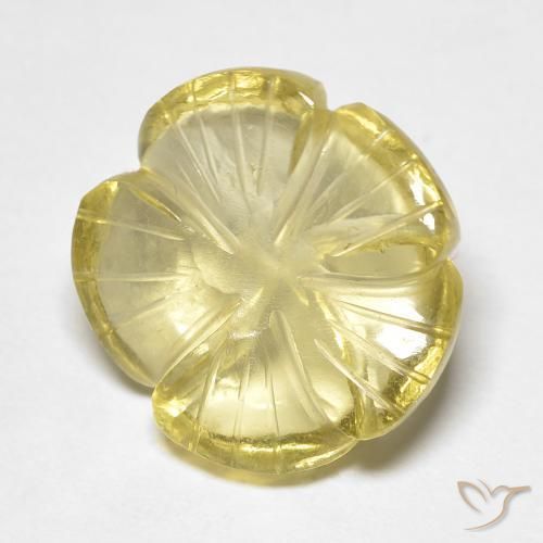 8.15ct Натуральный Средний желтый Кварц, Огранка Цветок, Прозрачный
