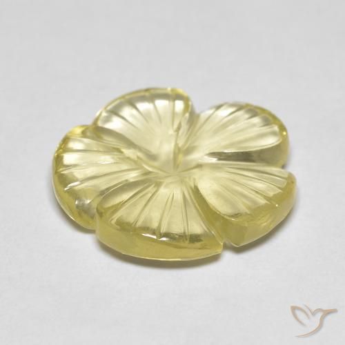 5.90 карата, натуральный Medium Light-Yellow Кварц, Огранка Цветок, Прозрачный