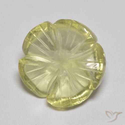 6.91ct Натуральный Палевый Кварц, Огранка Цветок, Прозрачный