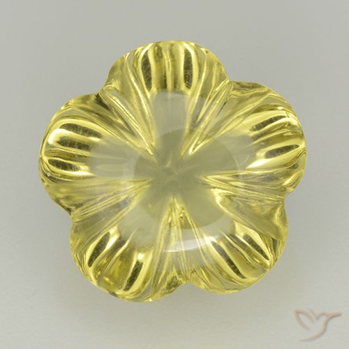 8.01ct Натуральный Средний желтый Кварц, Огранка Цветок, Прозрачный
