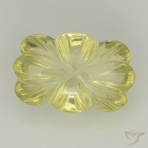 8.61ct Натуральный Средний желтый Кварц, Огранка Цветок, Прозрачный