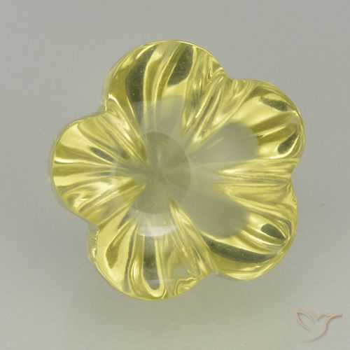 5.05ct Натуральный Средний желтый Кварц, Огранка Цветок, Прозрачный
