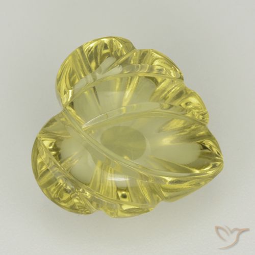 6.81ct Натуральный Средний желтый Кварц, Огранка Цветок, Прозрачный