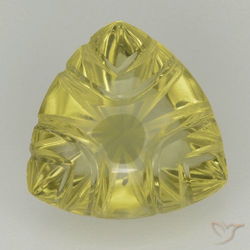 6.21ct Натуральный Средний желтый Кварц, Триллион, Прозрачный