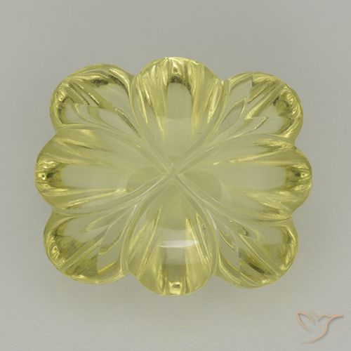 8.50ct Натуральный Средний желтый Кварц, Огранка Цветок, Прозрачный