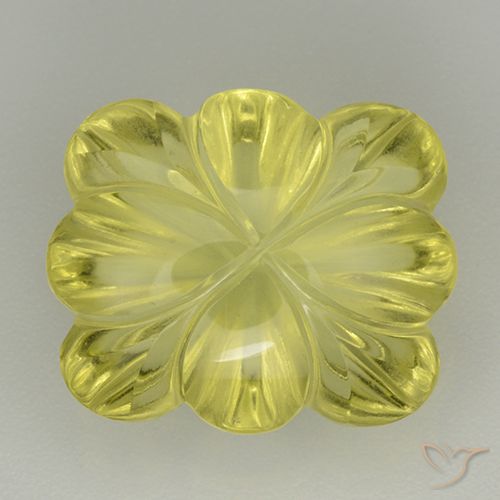 8.98ct Натуральный Шмель желтый Кварц, Огранка Цветок, Прозрачный