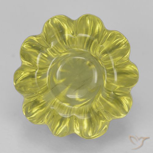7.80ct Натуральный Ананас желтый Кварц, Огранка Цветок, Прозрачный
