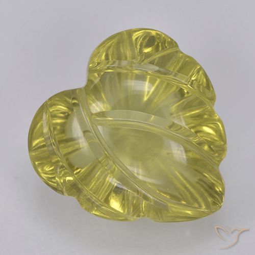 5.36ct Натуральный Средний желтый Кварц, Огранка Цветок, Прозрачный